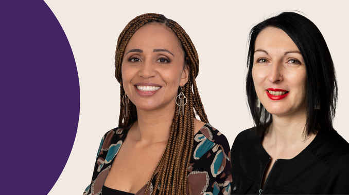 A banner image with Rebekah Delsol and Klara Skrivankova, Trust for London's directors of grants, side by side