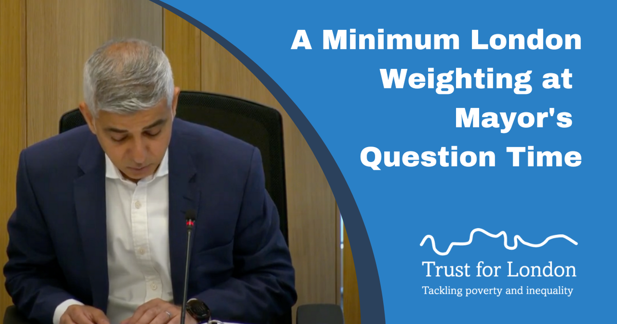 The Mayor of London speaks about a minimum London weighting of £6,549