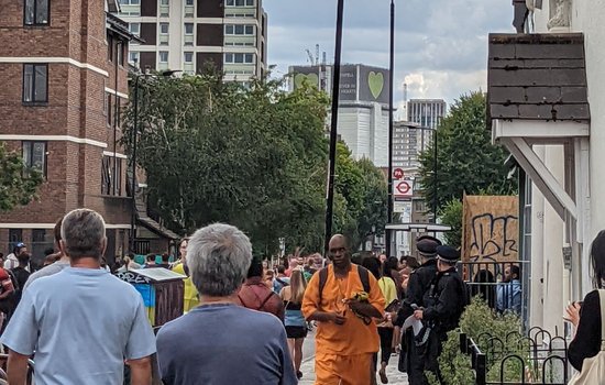 Street with Grenfell in background